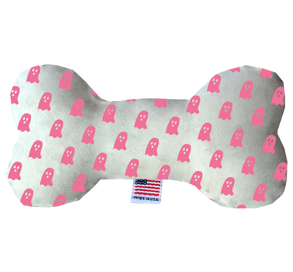 Pink Ghost on White 10 inch Bone Dog Toy
