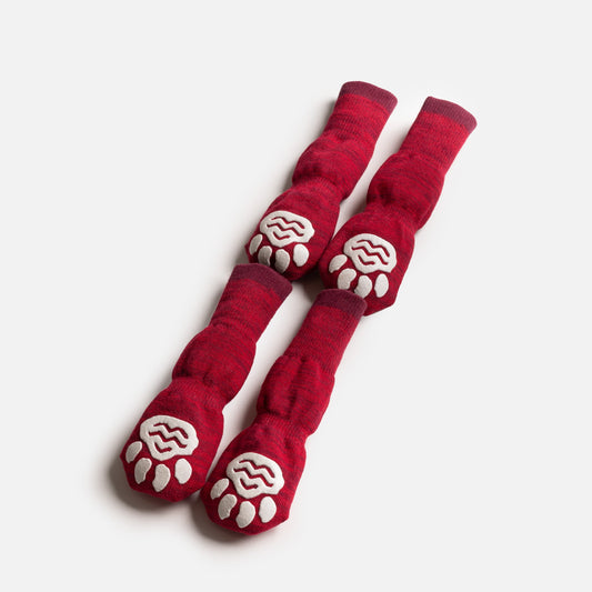🧦 Red Compression Dog Socks – Anti-Skid, Supportive & Cozy Paw