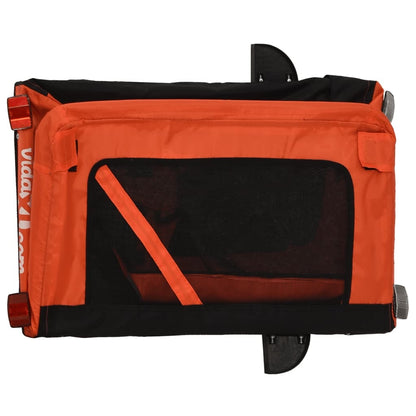 Pet Bike Trailer Orange and Black Made from Oxford Fabric, Iron, PVC