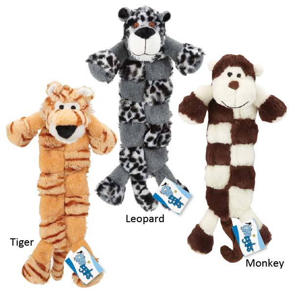 Grriggles Safari Squeaktaculars Dog Toys L Leopard