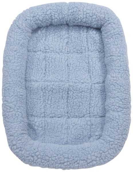 Slumber Pet Sherpa Crate Beds L Slate Blue