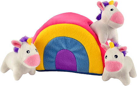 ZIPPY PAWS Zippy Burrow Unicorns in Rainbow